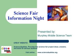 Science Fair Information Night Presented by Murphey Middle