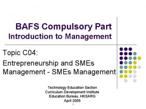 BAFS Compulsory Part Introduction to Management Topic C