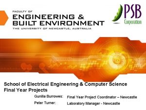 School of Electrical Engineering Computer Science Final Year