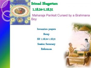Srimad Bhagavtam 1 18 24 1 18 31