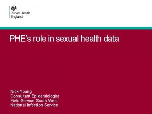 PHEs role in sexual health data Nick Young