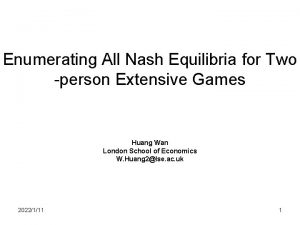 Enumerating All Nash Equilibria for Two person Extensive