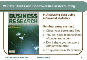 MG 3117 Issues and Controversies in Accounting 9