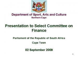 Department of Sport Arts and Culture Northern Cape