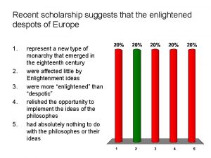 Recent scholarship suggests that the enlightened despots of