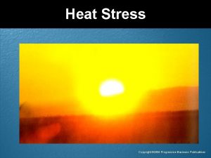 Heat Stress Copyright 2006 Progressive Business Publications AFTER