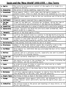 Spain and the New World 1490 1555 Key