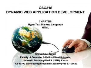CSC 318 DYNAMIC WEB APPLICATION DEVELOPMENT CHAPTER Hyper