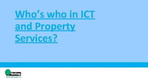 Whos who in ICT and Property Services Whos