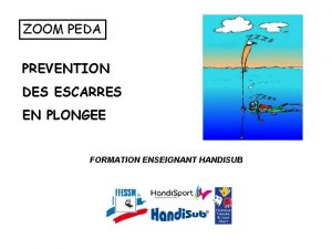 ZOOM PEDA PREVENTION DES ESCARRES EN PLONGEE FORMATION