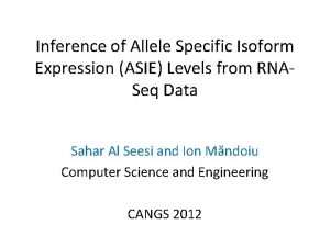 Inference of Allele Specific Isoform Expression ASIE Levels