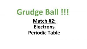 Grudge Ball Match 2 Electrons Periodic Table GRUDGE