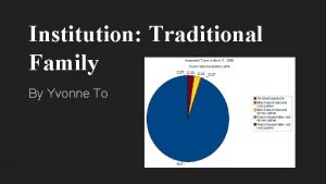 Institution Traditional Family By Yvonne To Family By