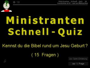 18 015 Ministranten Schnell Quiz 18 Geschichten im
