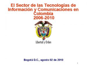 Ministerio de Comunicaciones El Sector de las Tecnologas