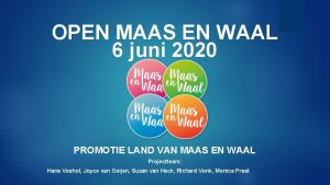 OPEN MAAS EN WAAL 6 juni 2020 PROMOTIE