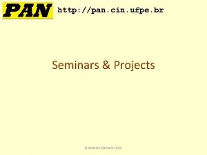 http pan cin ufpe br Seminars Projects Marcelo