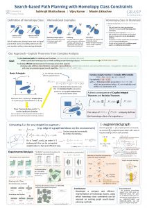 Searchbased Path Planning with Homotopy Class Constraints University