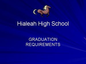 Hialeah High School GRADUATION REQUIREMENTS MDCPS Graduation Requirements