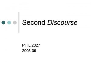 Second Discourse PHIL 2027 2008 09 Second amendment