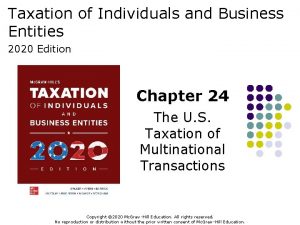 Taxation of Individuals and Business Entities 2020 Edition