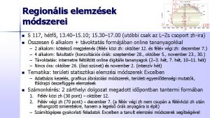 Regionlis elemzsek mdszerei n n S 117 htf