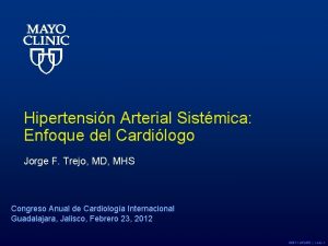Hipertensin Arterial Sistmica Enfoque del Cardilogo Jorge F