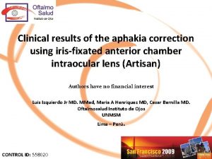Clinical results of the aphakia correction using irisfixated