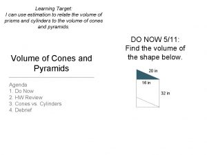 Learning Target I can use estimation to relate