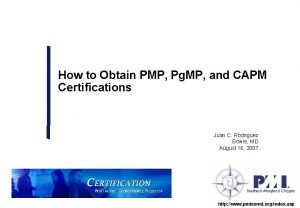 How to Obtain PMP Pg MP and CAPM