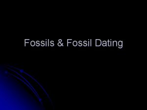 Fossils Fossil Dating Fossils Any remains or trace