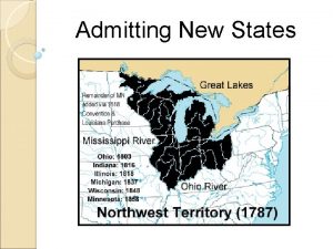 Admitting New States Land Ordinance of 1785 Set