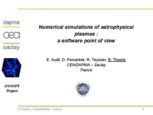 Numerical simulations of astrophysical plasmas a software point
