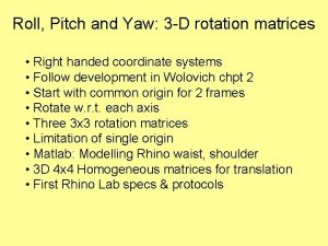 Roll pitch yaw rotation matrix