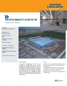 REVESTIMIENTO UCRETE MF Planta CCU Renca Proyecto Embotelladora