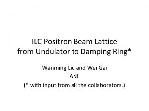 ILC Positron Beam Lattice from Undulator to Damping