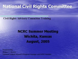National Civil Rights Committee Civil Rights Advisory Committee