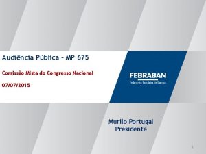 Audincia Pblica MP 675 Comisso Mista do Congresso