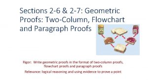 Sections 2 6 2 7 Geometric Proofs TwoColumn