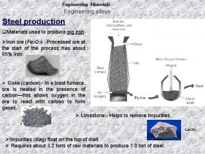 Engineering Materials Engineering alloys Steel production q Materials