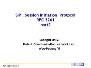 SIP Session Initiation Protocol RFC 3261 part 2