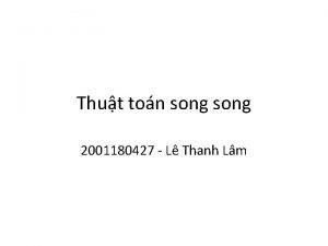 Thut ton song 2001180427 L Thanh Lm Thut
