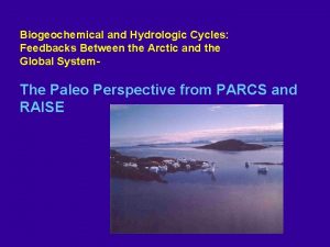 Biogeochemical and Hydrologic Cycles Feedbacks Between the Arctic