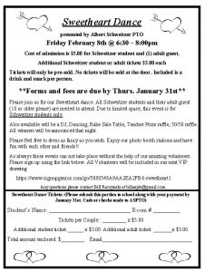 Sweetheart Dance presented by Albert Schweitzer PTO Friday