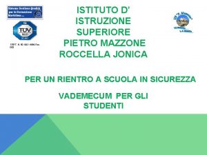 CERT N 50 100 14484 Rev 002 ISTITUTO