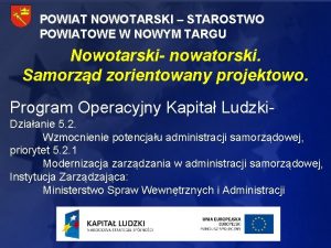 POWIAT NOWOTARSKI STAROSTWO POWIATOWE W NOWYM TARGU Nowotarski