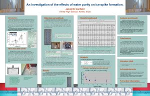An investigation of the effects of water purity