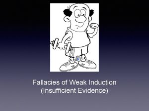 Fallacies of Weak Induction Insufficient Evidence Inappropriate Appeal