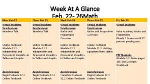 Week At A Glance Feb Wed 2226 Math