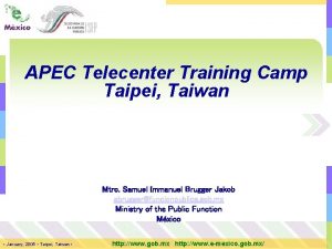 APEC Telecenter Training Camp Taipei Taiwan Mtro Samuel